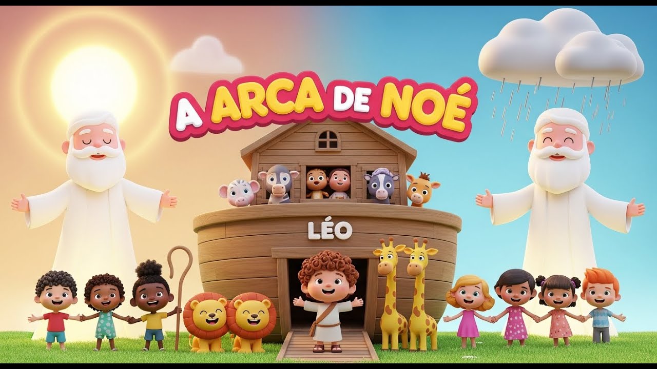 Os Bichos Entraram de Dois em Dois! 🐘🦒 A Arca de Noé (Música e História) | Cantolejando