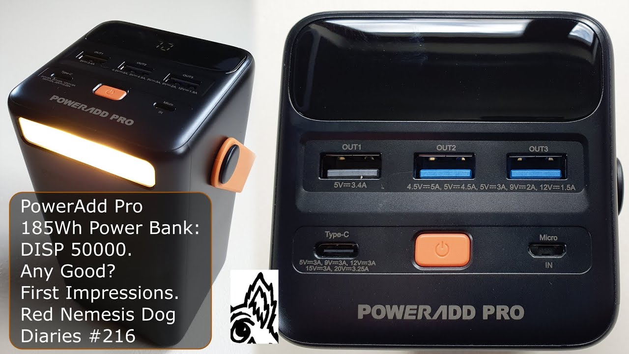 Внешний аккумулятор PowerAdd Pro 185 Вт&middot;ч: DISP 50000. Хороший? Первые впечатления. Red Nemesis Dog Diaries #216
