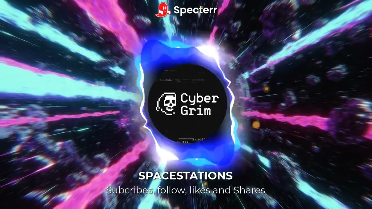 SPACESTATION — a cybergrind breakcore instrumental visualizer.