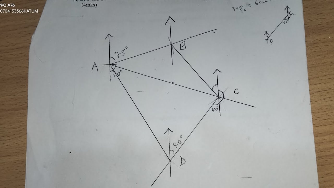 SCALE DRAWING: BEARINGS AND DISTANCES