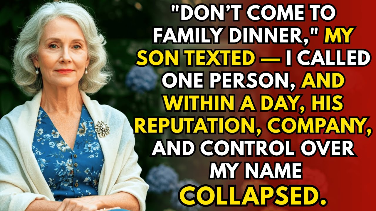 ‘Don’t Come To Family Dinner,’ My Son Texted. I Called One Person — And He Lost Everything.