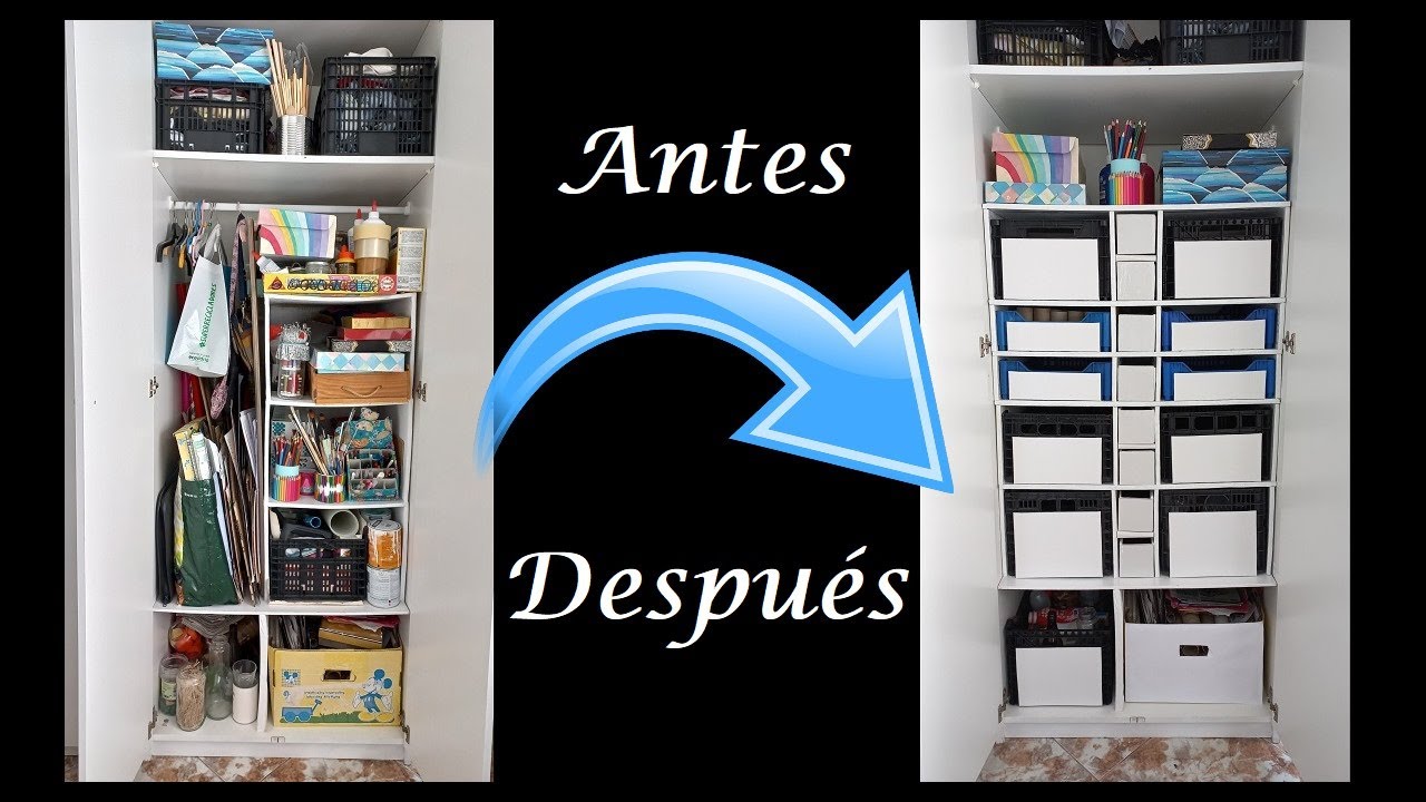 Como hacer CAJONES  para armario, a medida, de cartón y cajas de plástico Parte 2