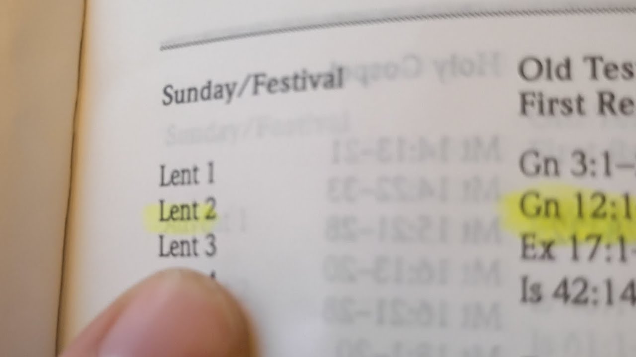 The readings for Lent 3. 