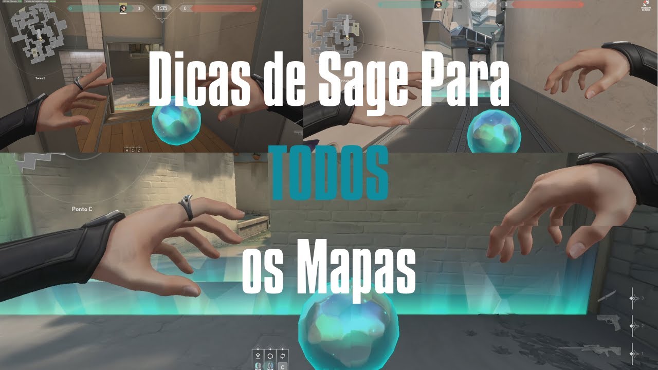 Sage Valorant - Dicas de Paredes e Orb em Todos os Mapas