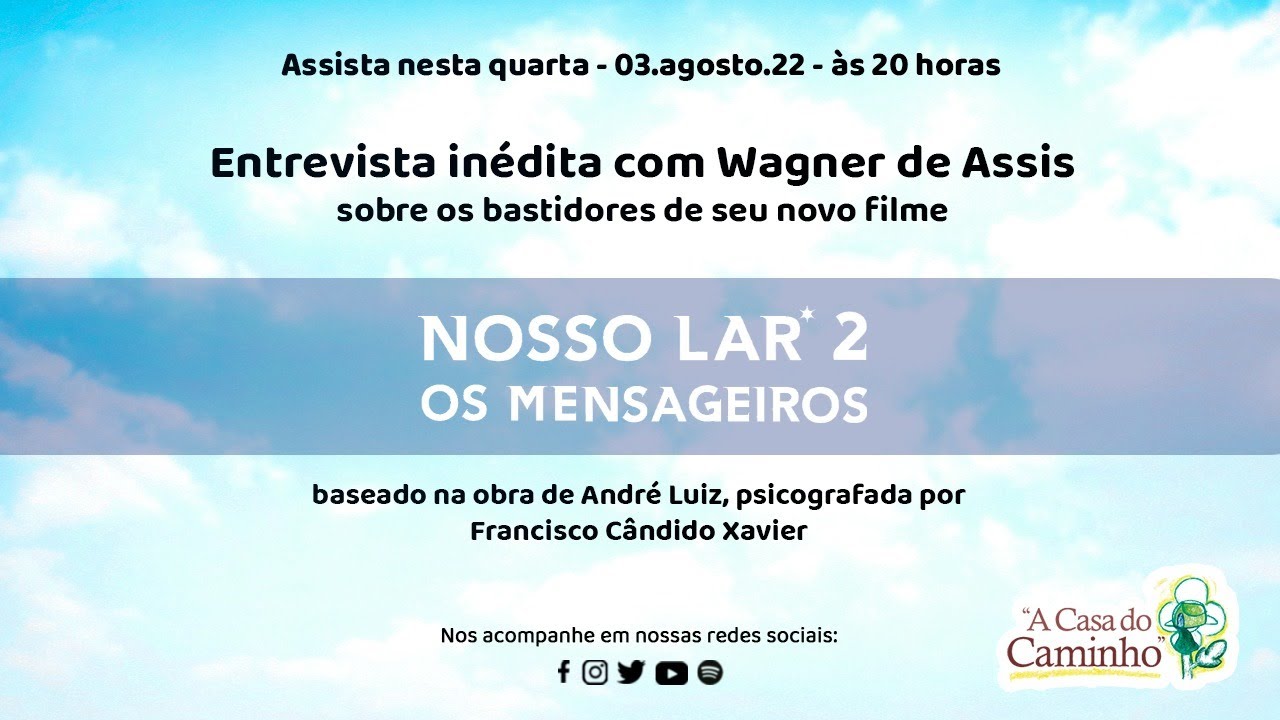 Bastidores do filme NOSSO LAR 2 - OS MENSAGEIROS -- entrevista inédita com Wagner de Assis (2022)