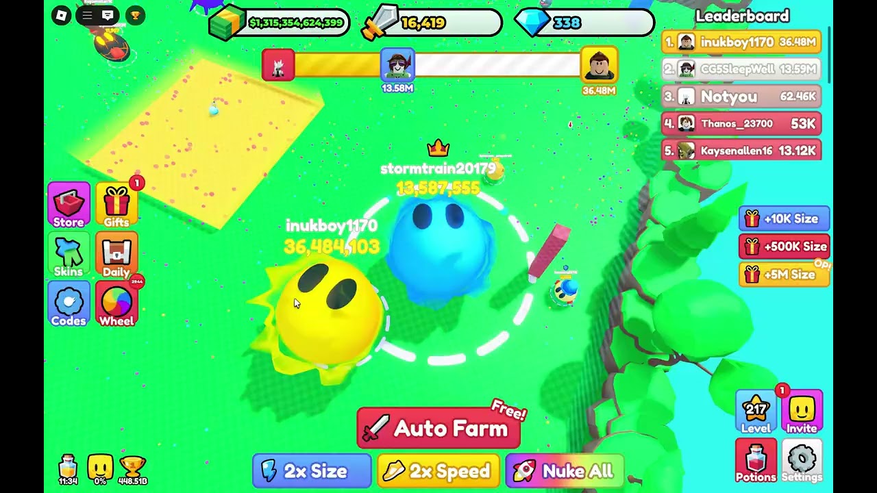 roblox ball eating simulator (NO EATING ANYONE IMPRESSIVE)