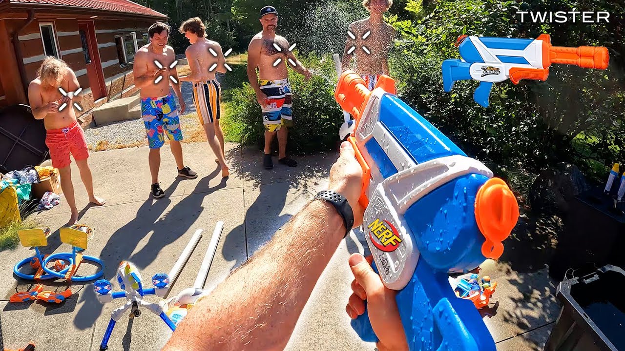 Оружие NERF для игры Nerf Gun Game Super Soaker 8.0!