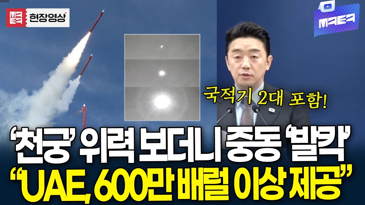 '천궁' 위력 맛 보더니..중동 '발칵', 