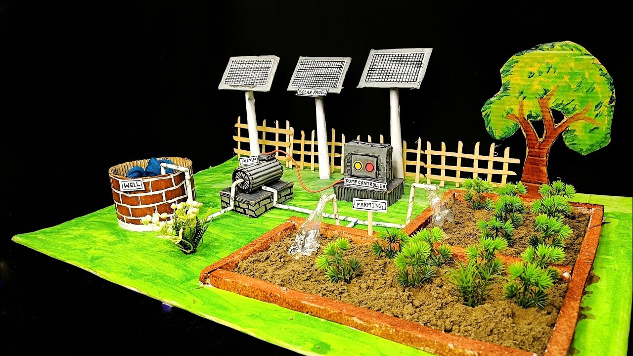 Agriculture Science Project || solar irrigation project working model || science model project