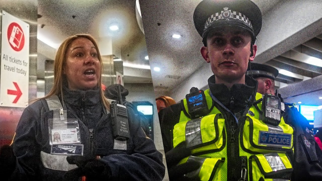 KAREN GOES CRAZY OVER US FILMING!!! BTP EDUCATED - Birmingham New Street Train Station