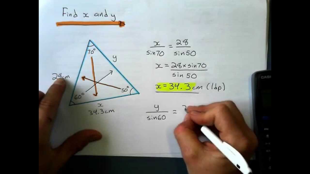 Using Sine Rule to Find Sides