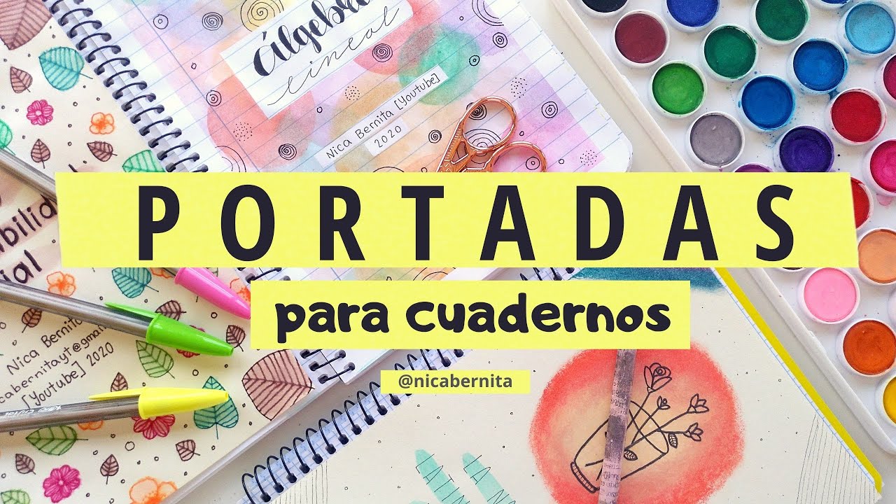CARÁTULAS y PORTADAS PARA CUADERNOS 💖 CÓMO HACER  PORTADAS BONITAS  para el REGRESO A CLASES
