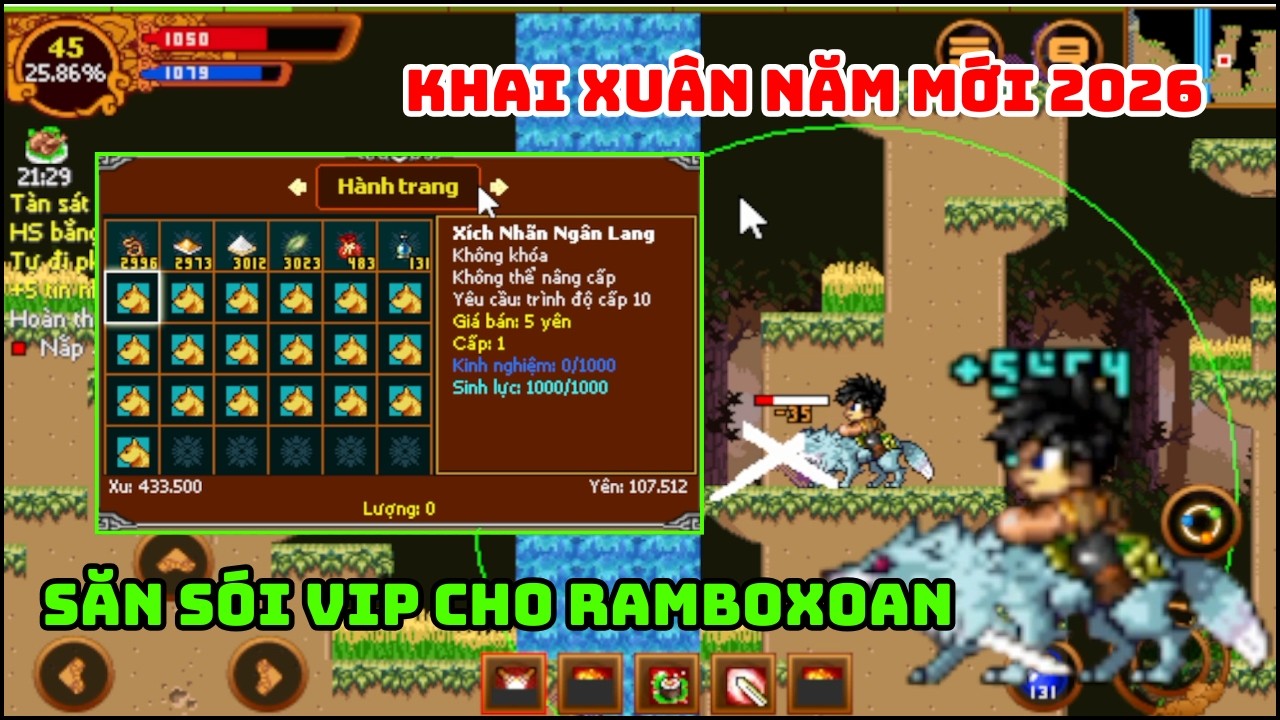 Khai Xuân Năm Mới 2026 Săn Sói Chỉ Số Ngon Cho RAMBOXOAN Để Nâng 5* | Ninja School Online