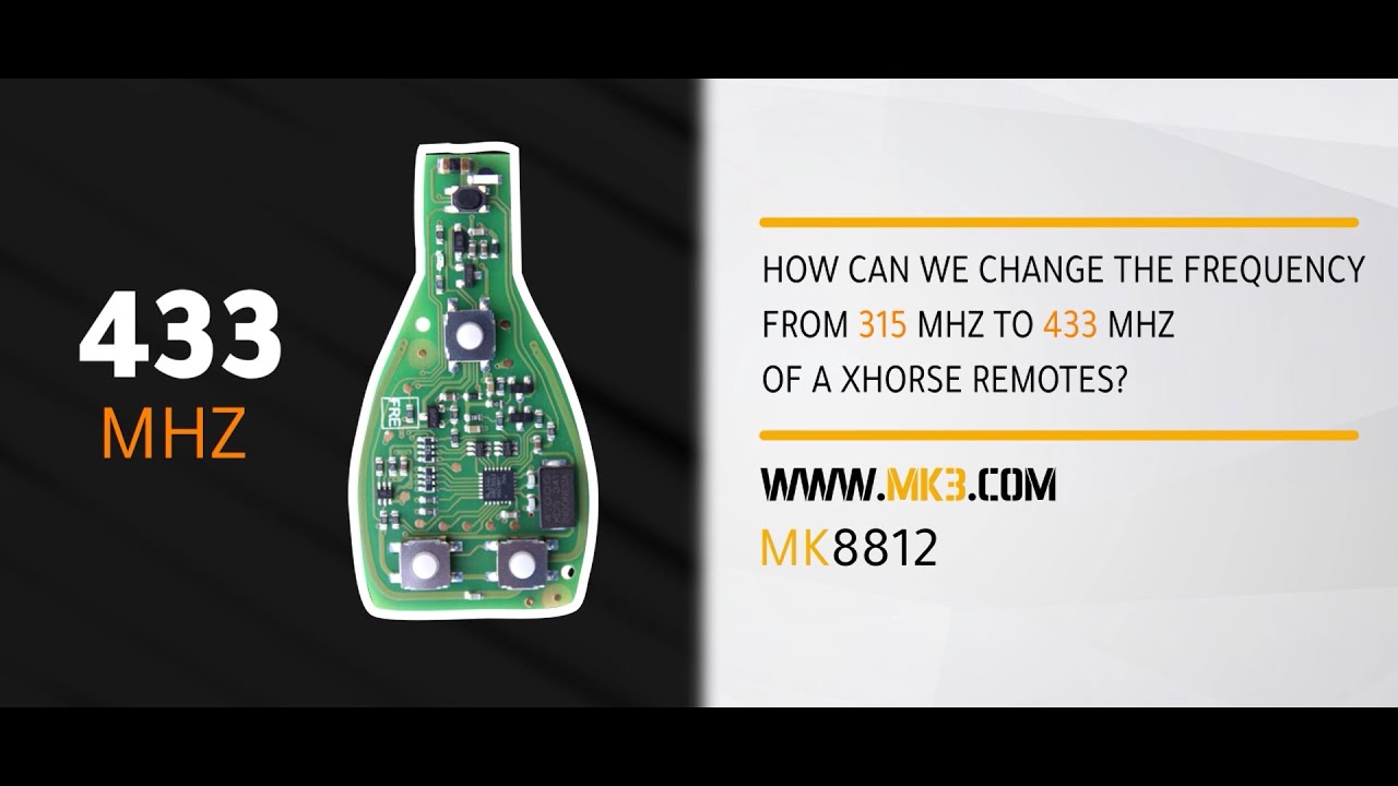 How Can We Change The Frequency From 315MHz to 433Mhz For Xhorse Remotes?