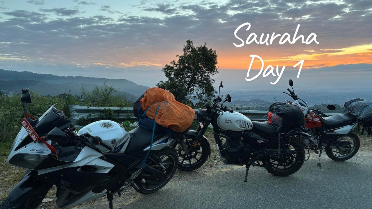 Riding to Sauraha with Hunter,R15 & XR | Crazy Day 1 Adventure + Canyoning Fun