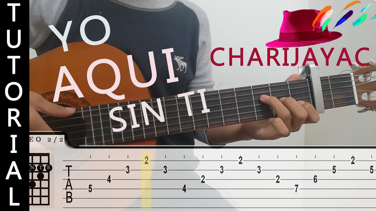 COMO TOCAR YO AQUI SIN TI- EN GUITARRA