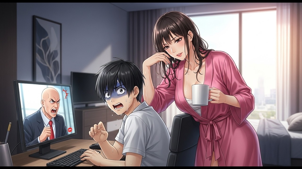 📕My Boss Crashed My Meeting... In Her Pajamas?!