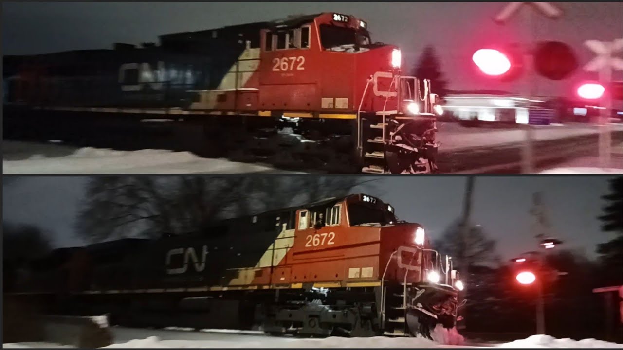 Chasing CN L548! Dash-9 leader and a friendly crew! - St-Bruno to Boucherville, Qc