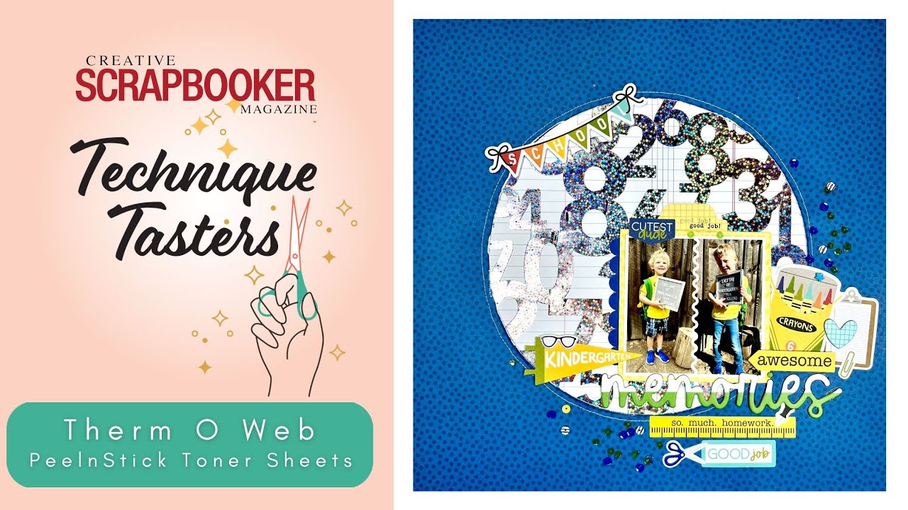 How to Create Scrapbook Layout with Therm O Web Deco Foil - Technique Tasters 