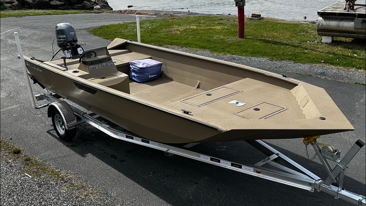 Seaark 2072 Shadow, top quality fresh water fishing boat w/outboard jet conversion by Ducky’s Boats