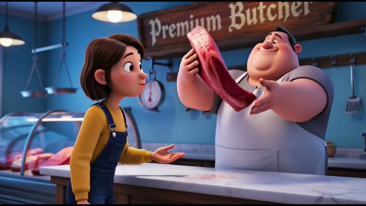 City Lights & Gourmet Bites: Hana's Spring Market Adventure | 3D Pixar Animation