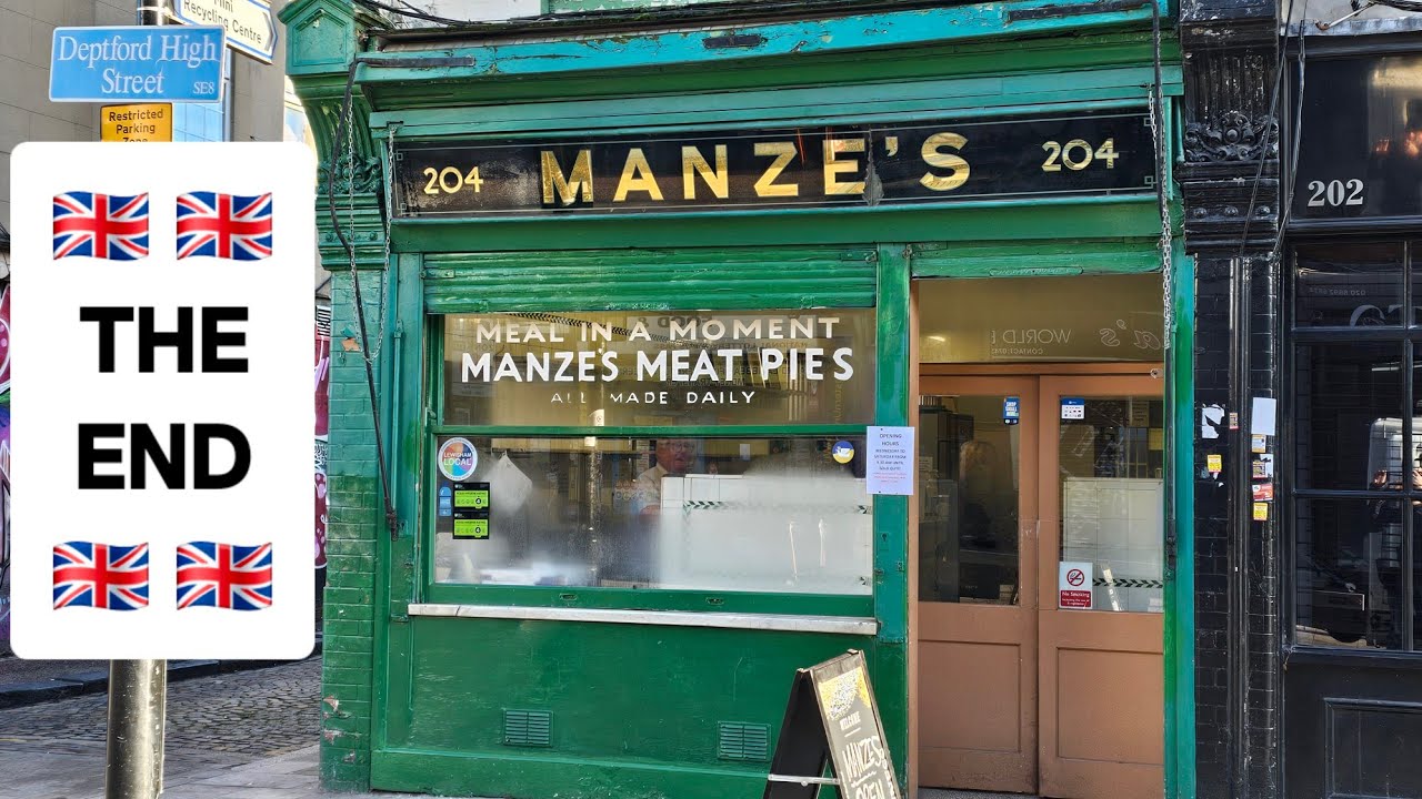 FAREWELL PIE & MASH AT MANZES, DEPTFORD LONDON