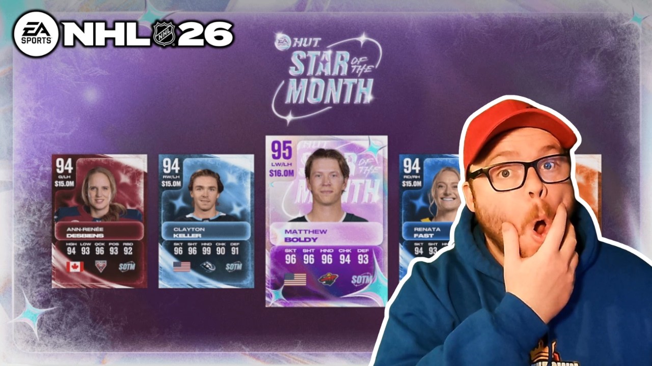 STAR OF THE MONTH CARDS 95 MATT BOLDY NHL 26