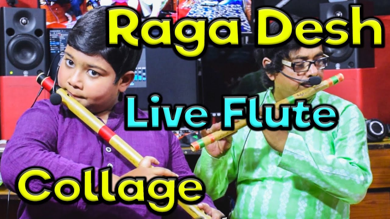 Raga Desh on Flute | Desh Raga Collage on Flute - Classical Collage Uday Dey