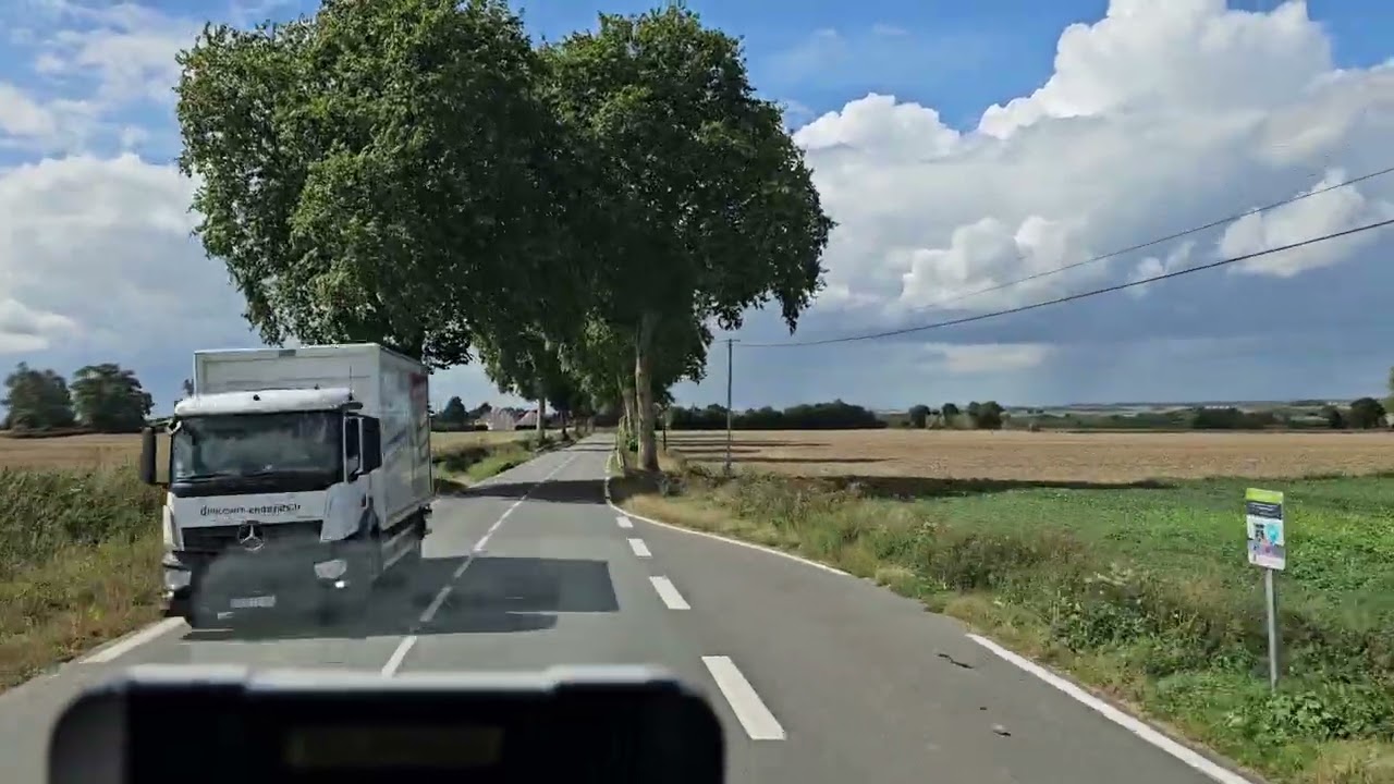 Pelo interior da França para carregar frutas