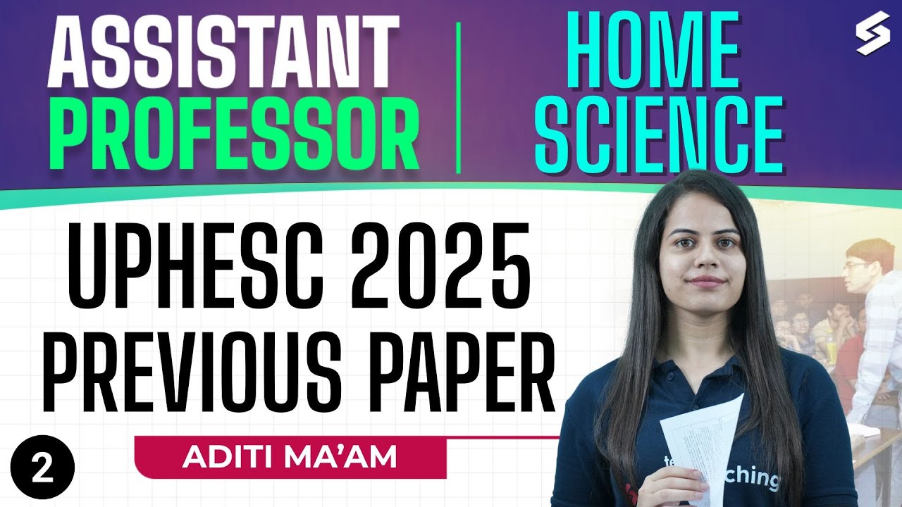 UP Assistant Professor 2025 | UP Assistant Professor Home Science Previous Year Paper#2 By Aditi Mam