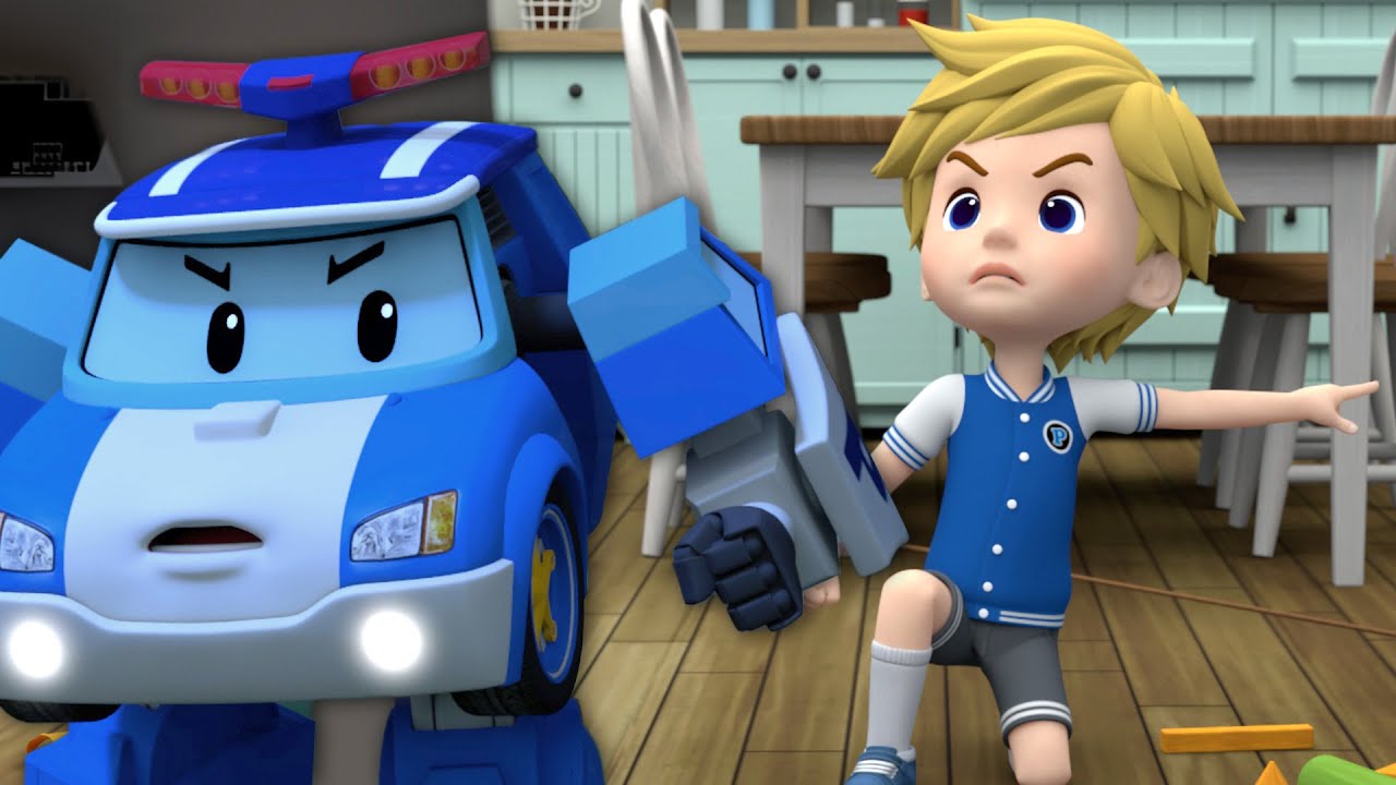 Bataille de Pistolets à Eau│Classe de Sécurité POLI│Dessin Animé pour Bébé│Robocar POLI télé