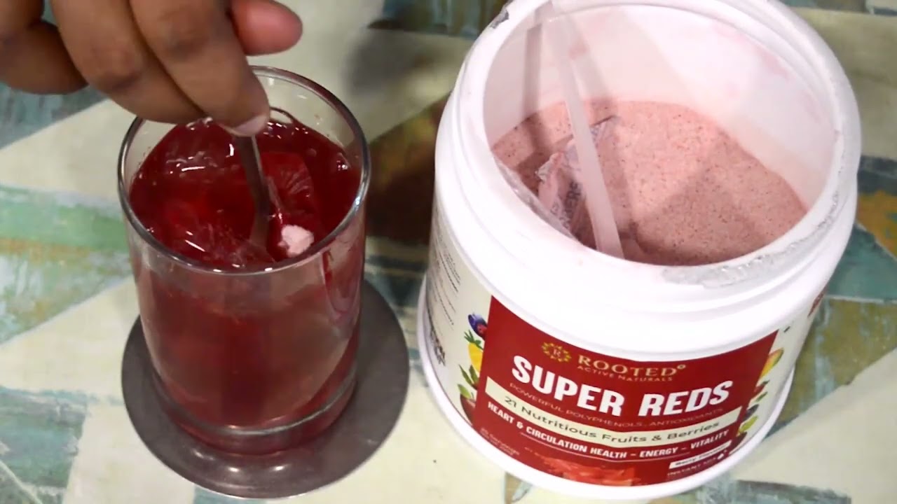 Rooted Super Reds blend of 21 nutritious fruits & berries | Rich in antioxidants