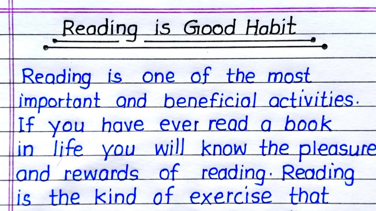 Reading is Good Habit Essay in English || Essay on Reading Habit in English