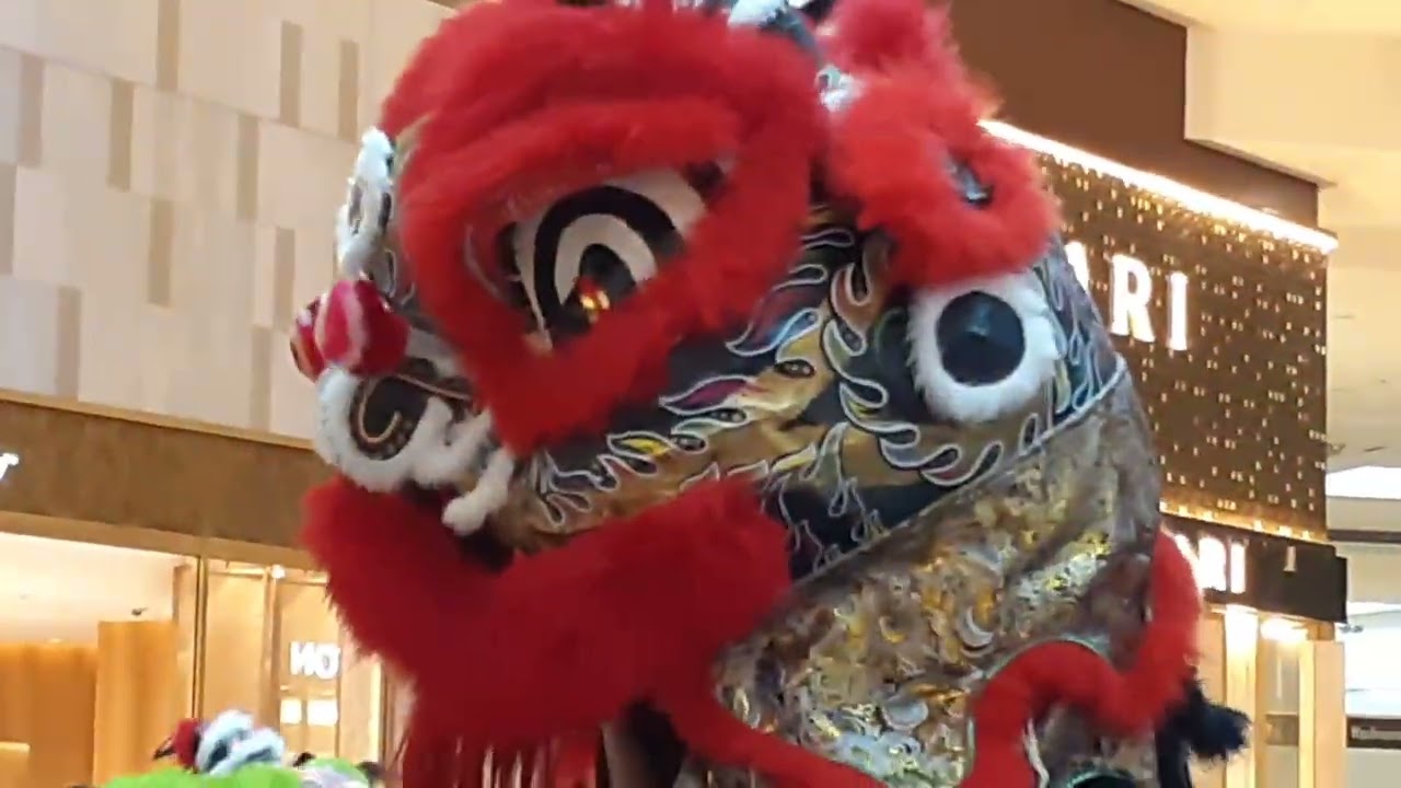 The lion dances for favourite Lunar New Year at Holt Renfrew at Yorkdale Shopping Centre Mall