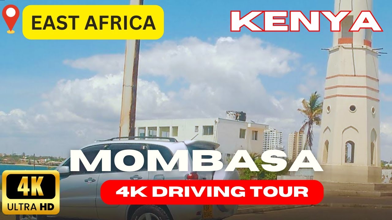 AFRICA [4K] Driving Through Mama Ngina Waterfront in Mombasa