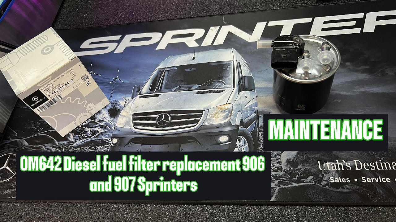 3.0L V6 Diesel Fuel Filter Replacement on a Mercedes Sprinter (OM642) 2013-2022