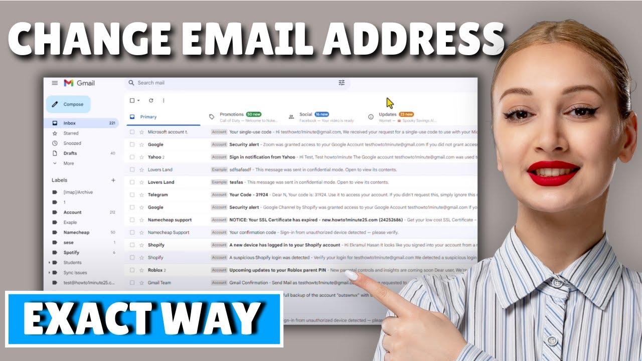 Как изменить адрес электронной почты в Gmail (2026)