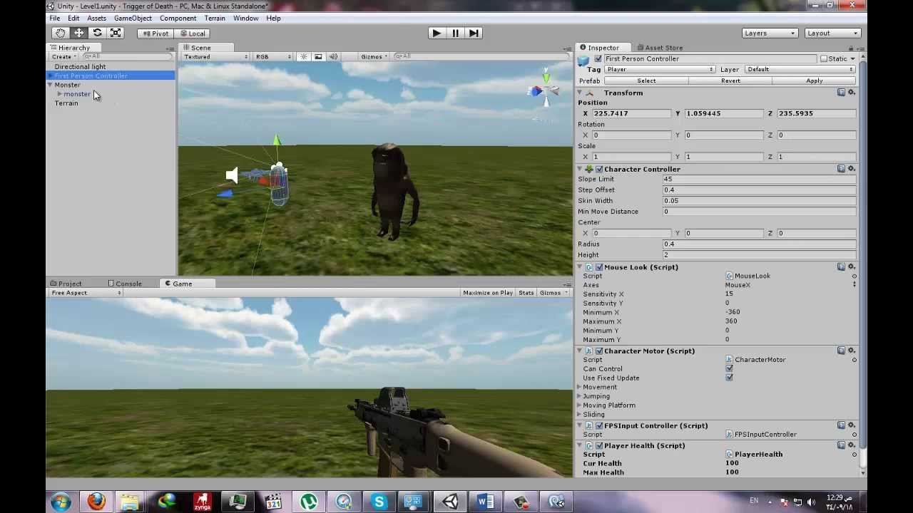 برنامج Unity3D صانع الألعاب - 20 - تحريك العدو ( أ )
