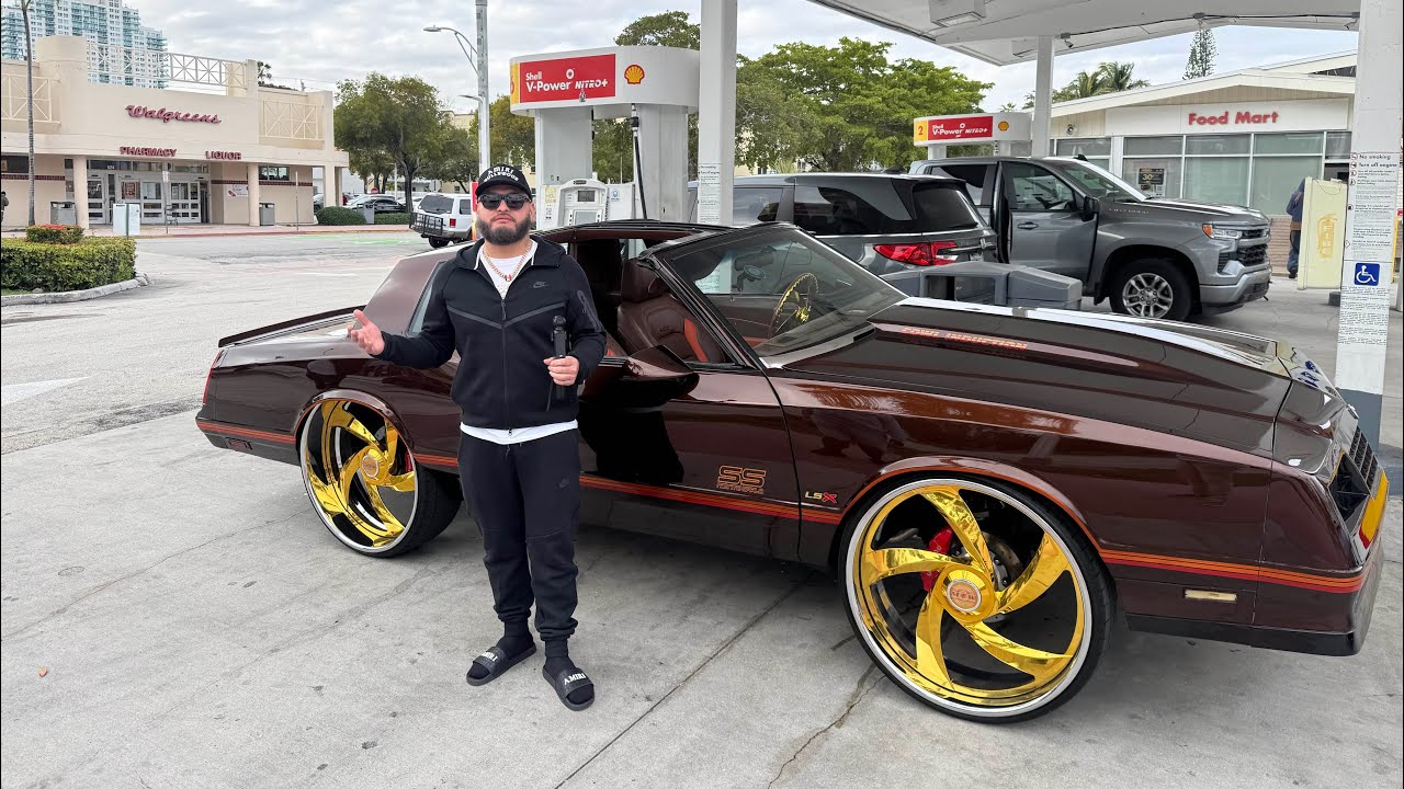 CJ ON 32s CUTS UP IN MIAMI STREETS WITH THE MONTE CARLO SS!!