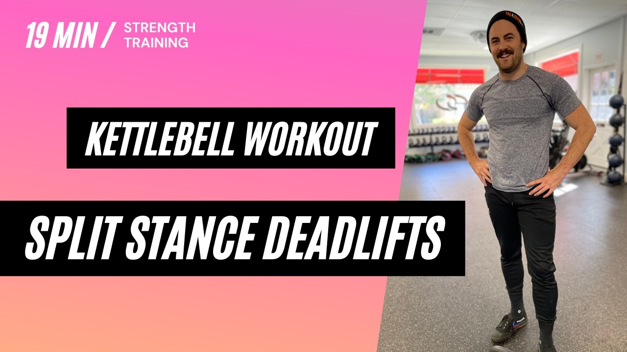 Split Stance Kettlebell Deadlift Workout - under 20min workout!