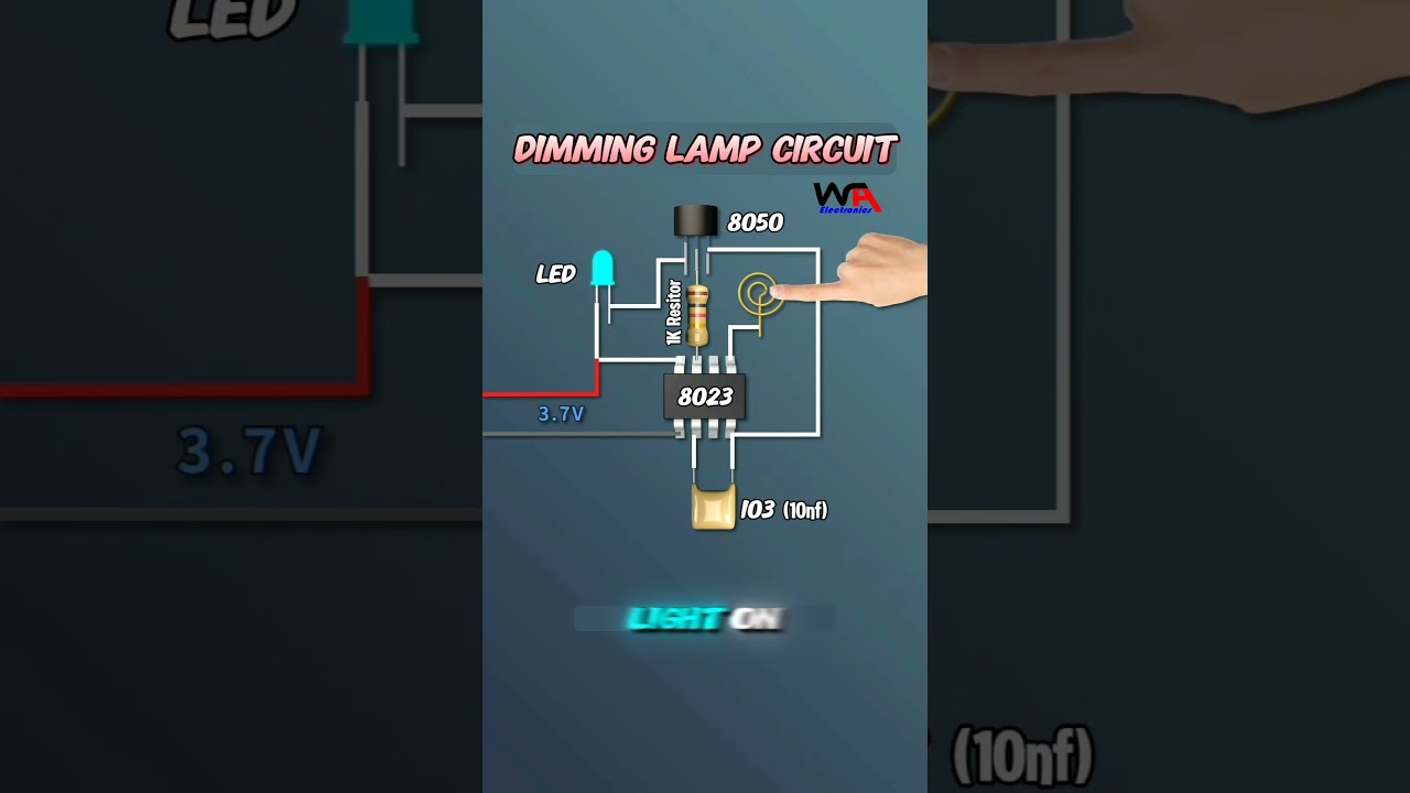 Touch Dimming Lamp Circuit #diyelectronics #dimmer #lightdimmer