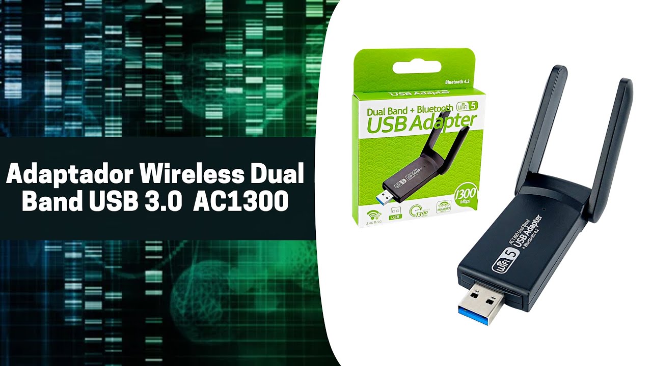 Adaptador Wireless Dual Band USB 3.0 AC1300 COM BLUETOOTH