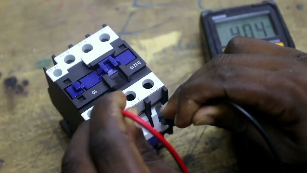 Testing electromagnetic contactor with a multimeter
