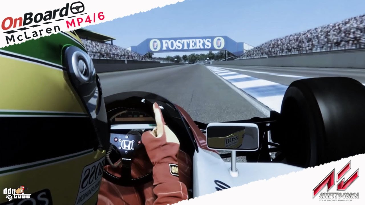 Assetto Corsa Mixed Reality Ayrton Senna McLaren MP4/6 1991 Onboard Cam at Adelaide