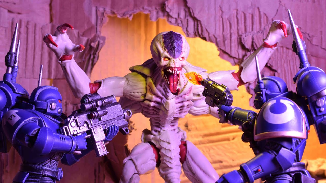 BOX HULK - Space Marines VS Genestealer Warhammer 40k JOYTOY + Mcfarlane Toys Stopmotion