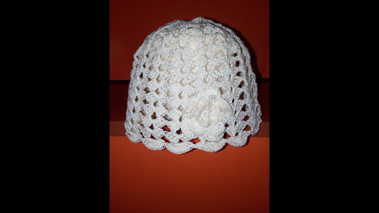 CAPPELLINO NEONATO FIORE 3D- UNCINETTO FACILE PASSO PASSO - GOMITOLANDO CON IMMA