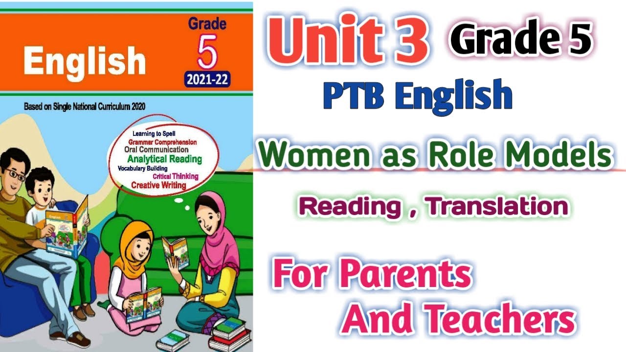 PTB English Grade 5 Unit 3 Reading Translation | Women as Role Models | SNC English New Edition