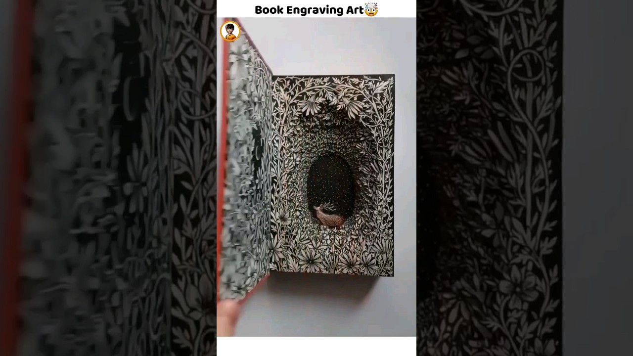 Book Cutting Art🤯 | The Daily Buzz  #shorts #books #bookart #artist #shortvideo