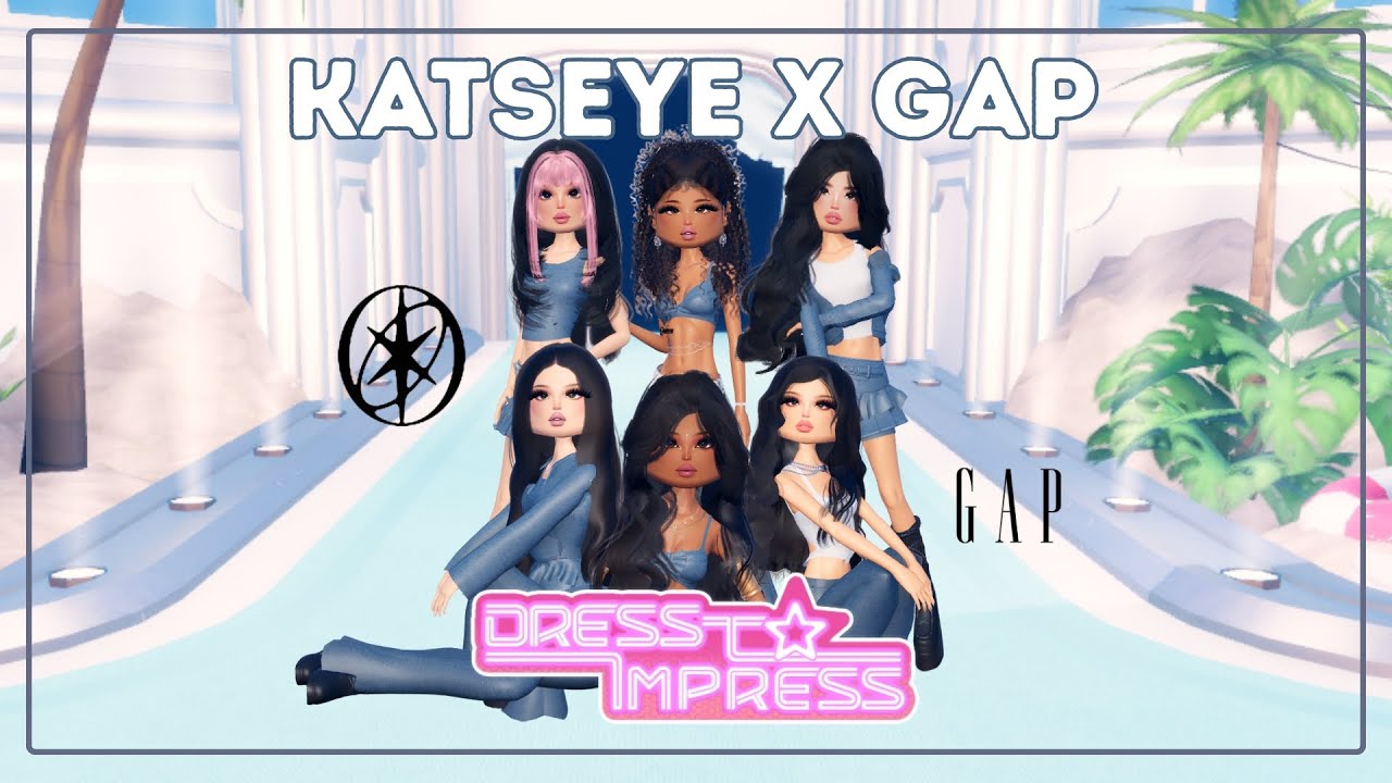 DRESS TO IMPRESS KATSEYE GAP ADVERTISEMENT OUTFITS TUTORIAL (Hair, Makeup and Full Outfit)