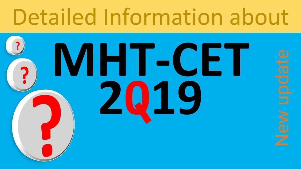 MHT CET 2019 | New Update